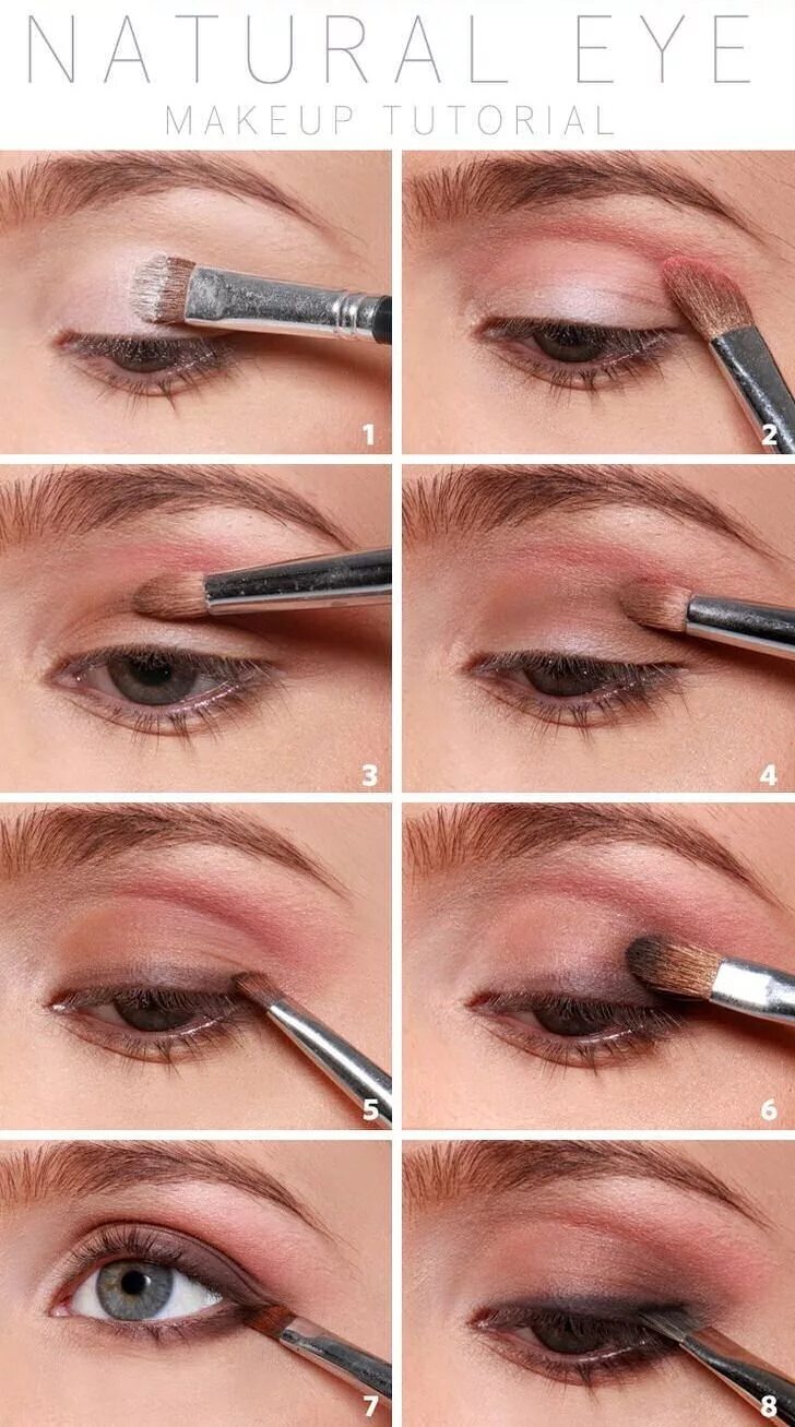 Правильный макияж фото поэтапно Natural Eye Makeup Tutorial Romantic eye makeup, Teen eye makeup, Natural eye ma