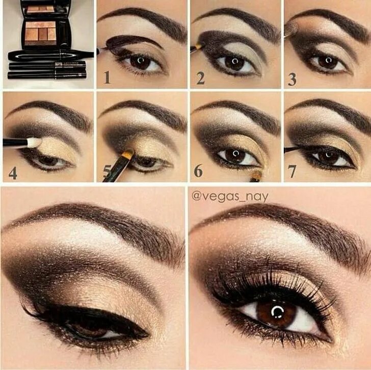 Правильный макияж глаз Inspiração. Criatividade. Admiração. Smokey eye makeup, Smokey eye makeup tutori