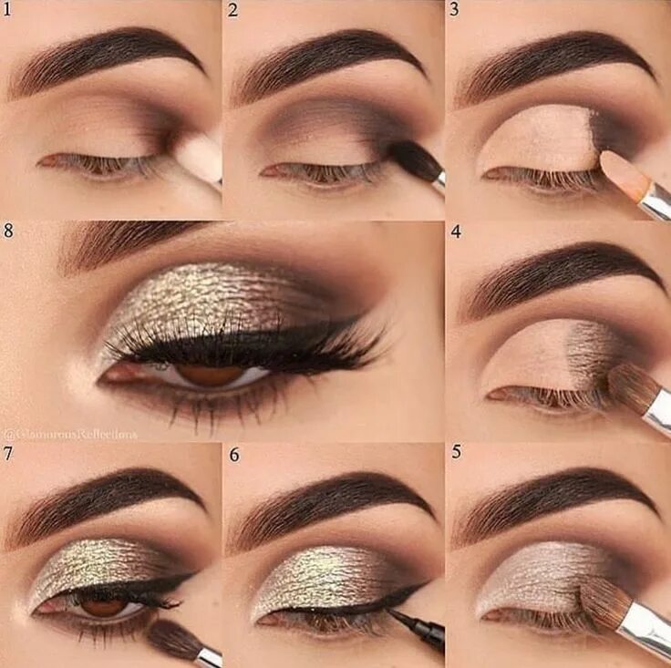 Правильный макияж глаз фото 20 Step By Step Eye Makeup Tutorials With Pictures - The Glossychic Oogschaduw t