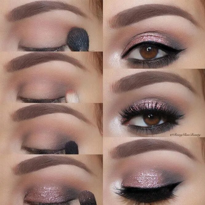 Правильный макияж глаз фото 72 Ways Of Applying Eyeshadow For Brown Eyes Maquillaje de ojos ahumados, Maquil