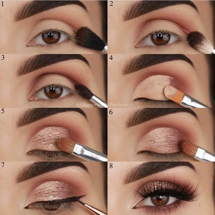 Правильный макияж глаз фото Pin by Angelica on Trucco Eye makeup steps, Beginners eye makeup, Simple makeup 