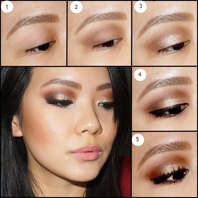 Правильный макияж глаз с нависшим веком Makeup for Hooded Brown Eyes: Step-by-Step Photo Tutorial