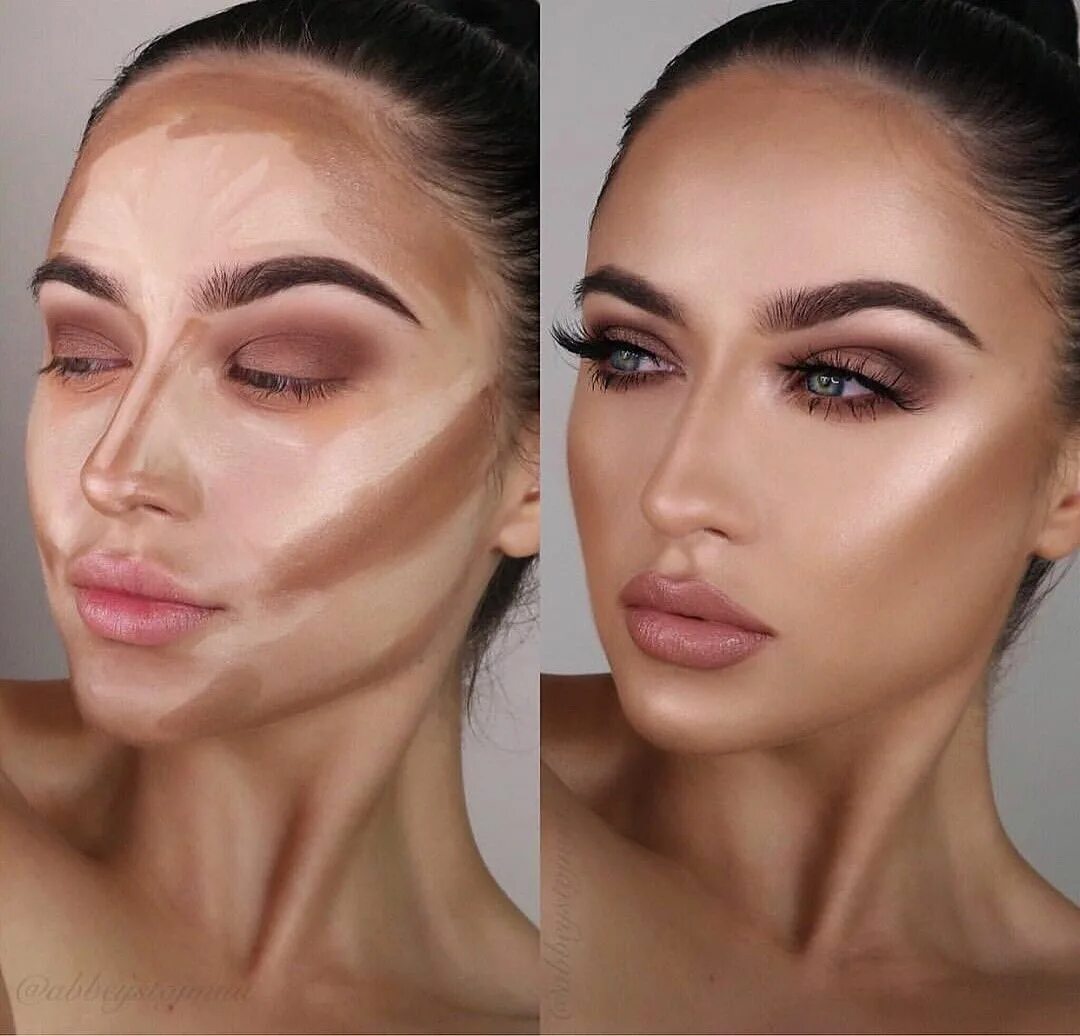 Правильный макияж лица Pin on Maquillaje Contour makeup, Hair makeup, Beautiful makeup