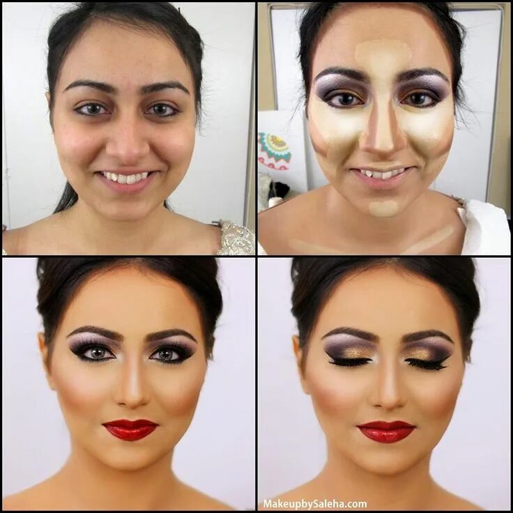 #makeup #face #beauty Contour makeup, Highlighter makeup, Makeup tutorial for be