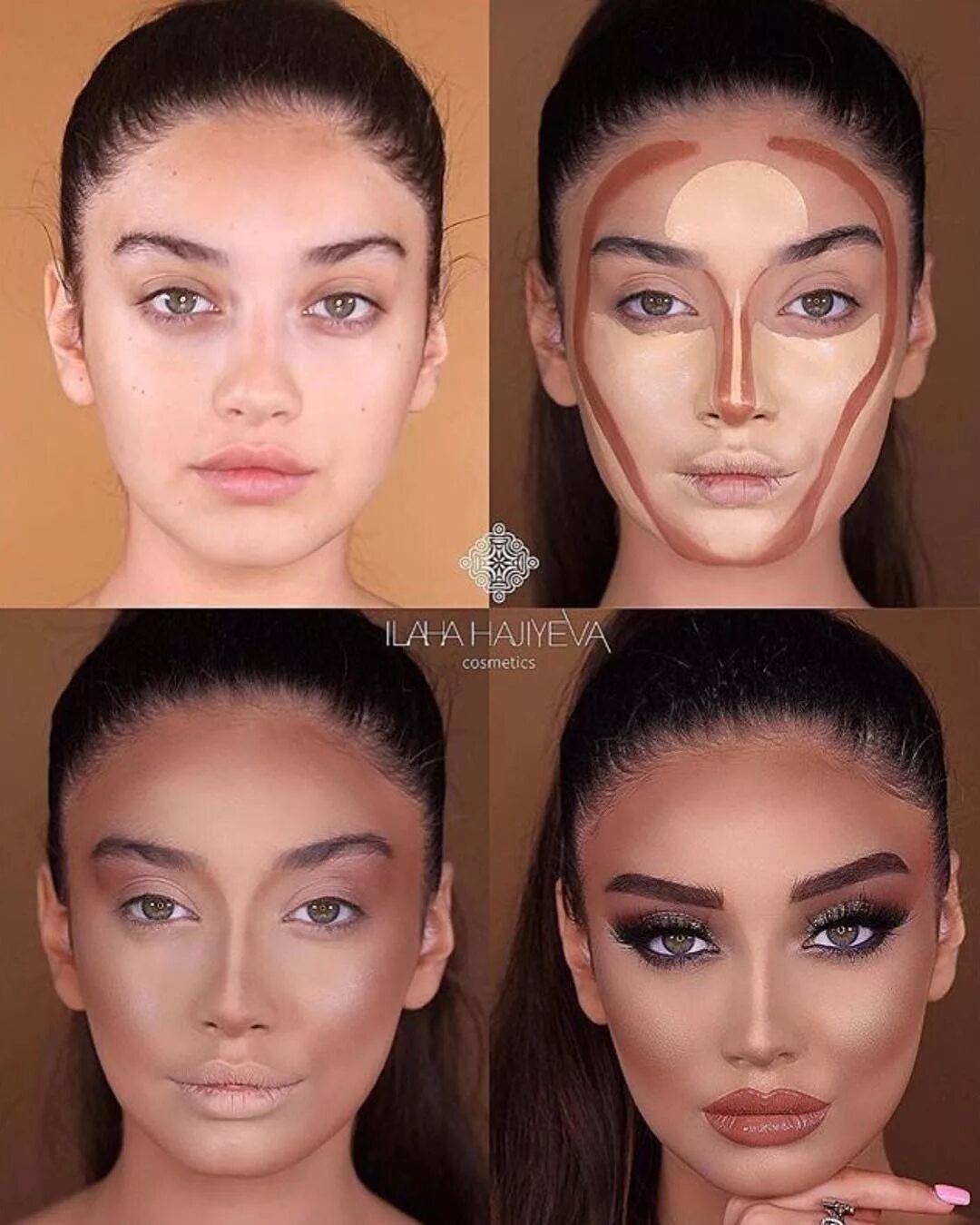 Правильный макияж лица пошагово Contour Transformation Pinterest makeup, Contour makeup, Makeup tips