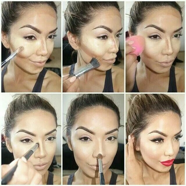 Правильный макияж лица пошагово видео Pin by NAdz Layla on Makeup/Hairs Easy makeup tutorial, Contour makeup tutorial,