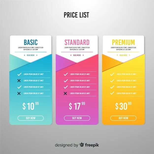 Прайс дизайн студии Page 12 Pricing Table Price List Images - Free Download on Freepik