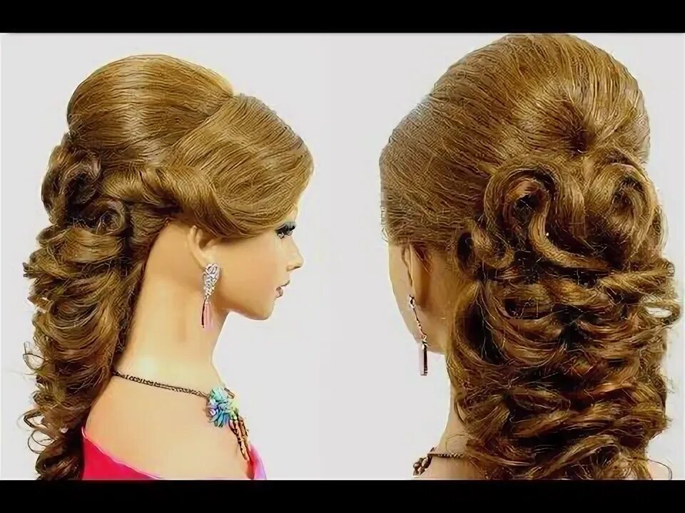 Праздничные прически Prom bridal hairstyle for medium long hair. Prom hairstyles for long hair, Long 