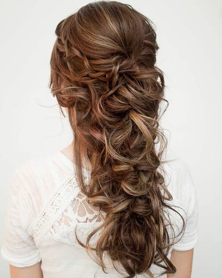 Праздничные прически на длинный волос фото Wedding Hairstyles Hair down styles, Long hair styles, Wedding hairstyles