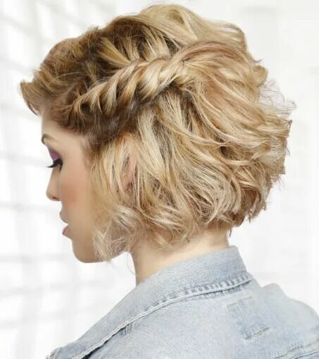 Праздничные прически на короткие волосы Fashionable Medium Hairstyles for 2024 - Pretty Designs Braids for short hair, T