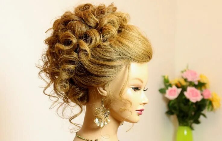 Праздничные прически волосы фото Wedding prom updo. Hairstyle for long medium hair. Long hair styles, Hair styles