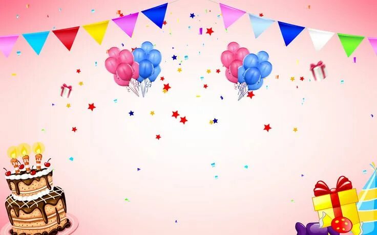 Праздничный фон для фото Happy Birthday Balloons Banner Background, Colorful, Balloons, Birthday Backgrou