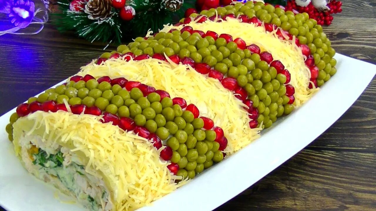 Праздничный салат стол рецепты с фото вкусный Авторский рецепт, ozumemexsus mukemmel girnuslu salat - YouTube