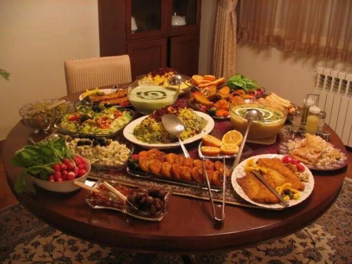 Праздничный стол фото с блюдами дома Iranian Lunch-Dinner Table Yeme içme