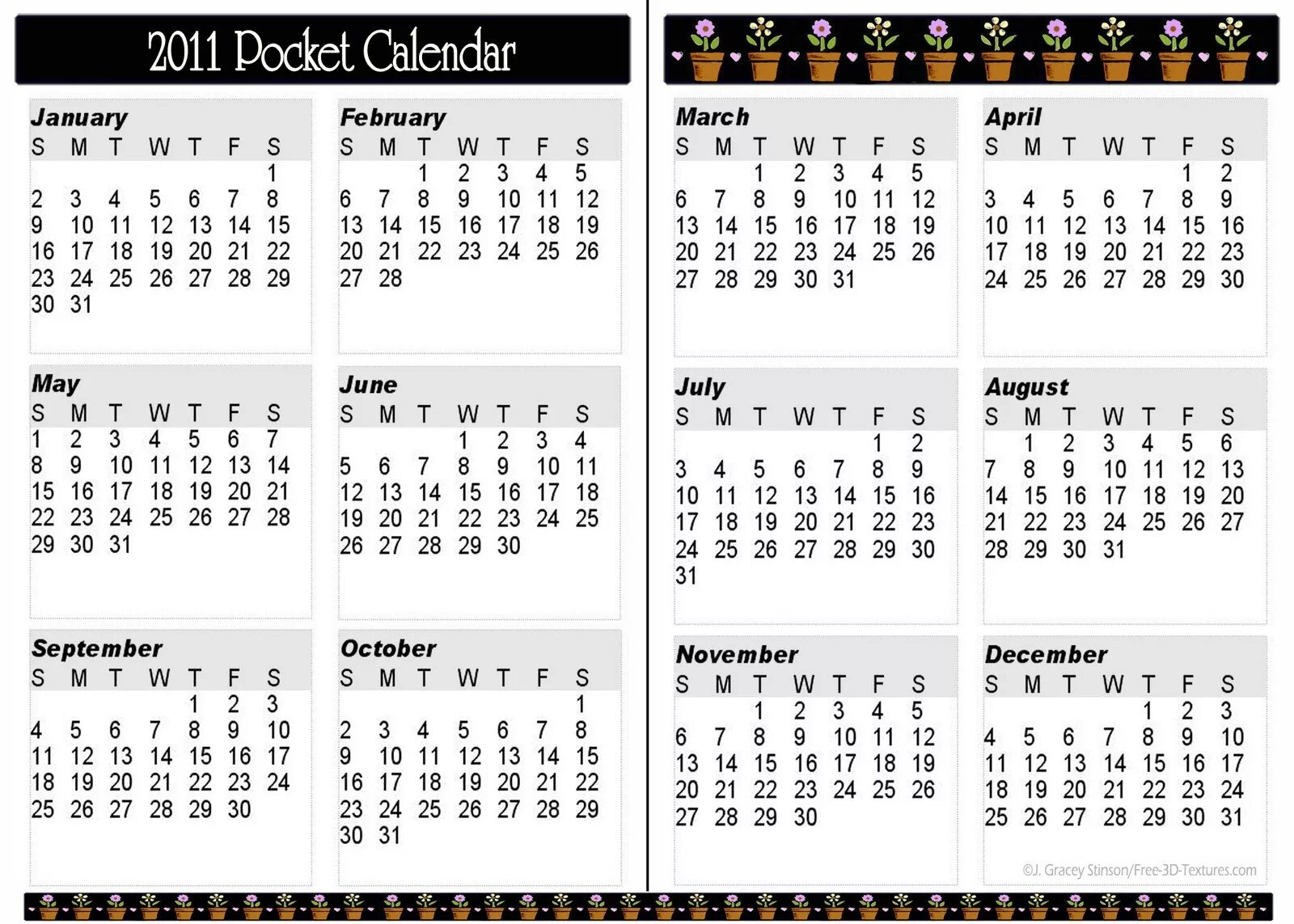 Праздники 2011 календарь Картинки POCKET CALENDAR