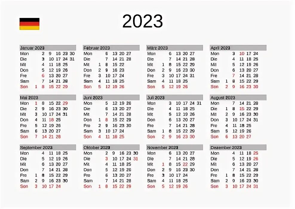 Праздники белоруссии 2024 календарь Календарь На 2023 Год На Немецком Языке С Праздниками Германии - стоковая вектор