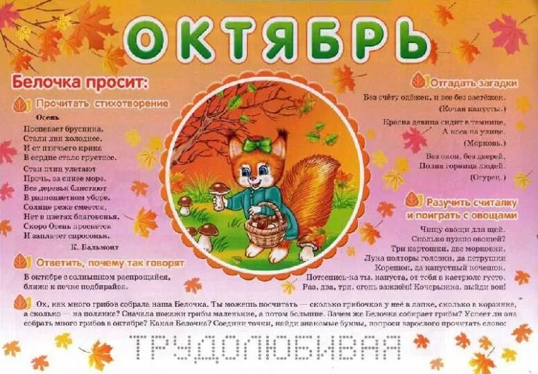 Праздники народного календаря в октябре Книга: "Белочкин календарь наблюдений за погодой" - Лариса Фесюкова. Купить книг