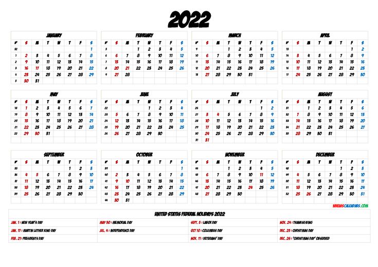 Праздники рабочий календарь 2022 2022 Yearly Calendar template Word - 6 Templates Printable calendar design, Year