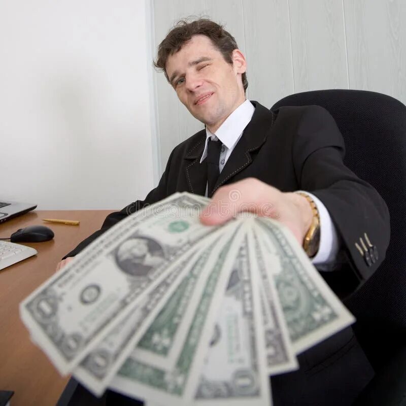 Предлагаю деньги за фото The Artful Businessman and Money Stock Photo - Image of dollar, background: 7003