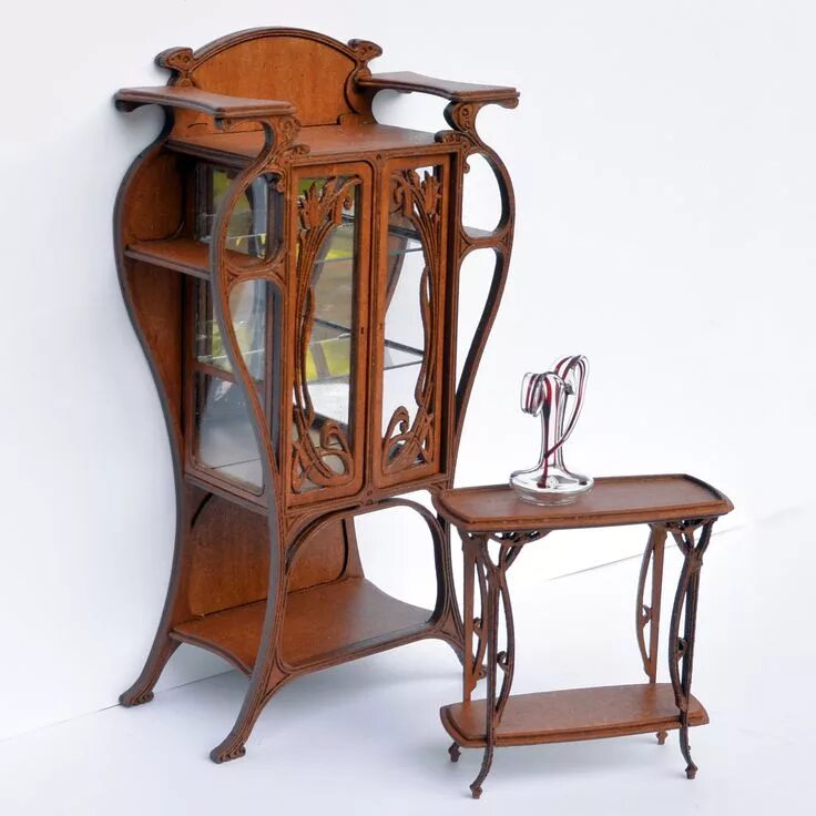 Предмет интерьера в стиле модерн A French armoire from the beginning of the 20th century. This miniature is based