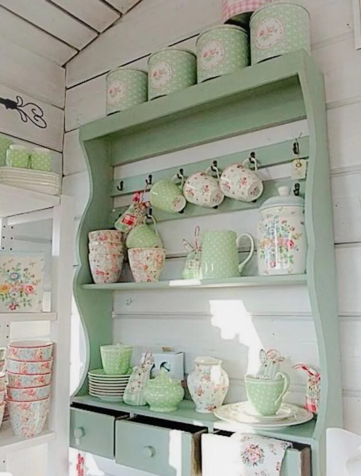 Предметы интерьера в стиле прованс Jan's Page of Awesomeness! Shabby chic kitchen shelves, Chic kitchen decor, Shab