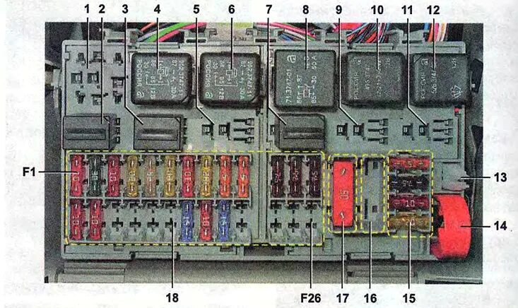 Предохранители лада калина фото Монтажный блок - замена предохранителей и реле Lada Kalina ВАЗ-1119