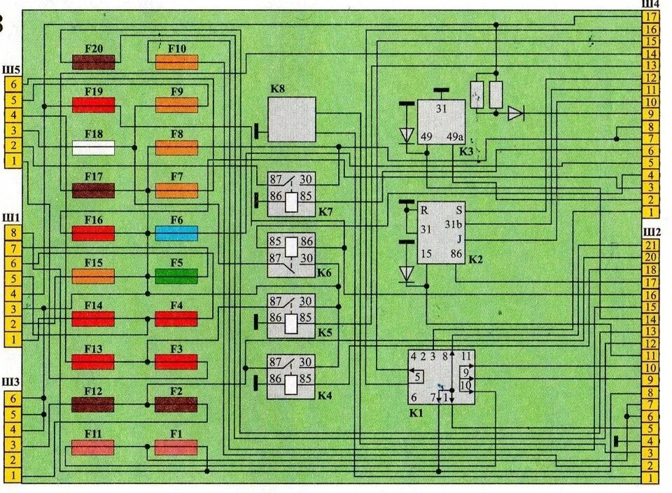 Предохранители ваз 2112 схема расположения 56 Часть III.2016.Глава 2 - Разбираемся с проводкой (че-куда) - Lada 21104, 1,6 