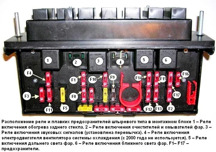 Предохранительный блок ваз 07 карбюратор цветовое подключение Как заменить предохранители и реле ВАЗ-2107