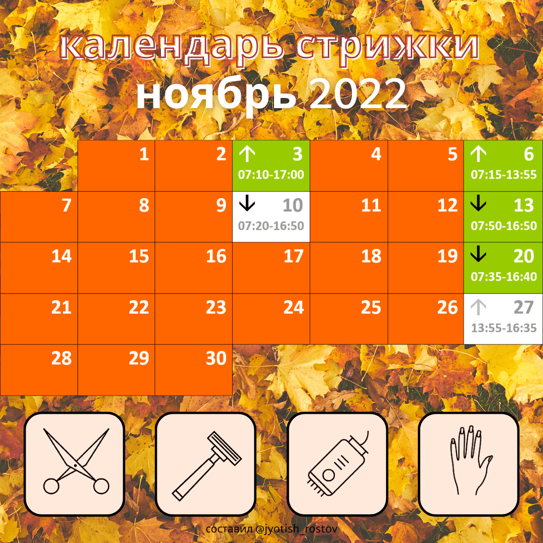 Предсказание календарь стрижки на октябрь 2024 Календарь стрижки: ноябрь 2022 - проект Анатолия Змушко