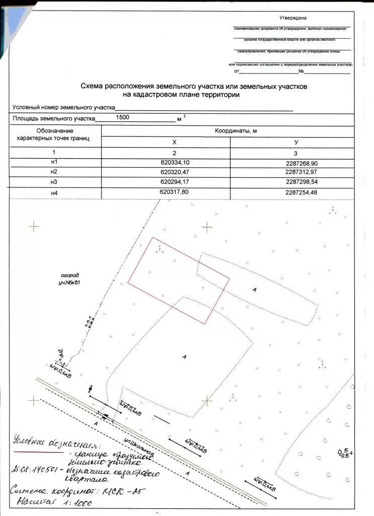 Предварительная схема расположения земельного участка Информация о предоставляемых земельных участках