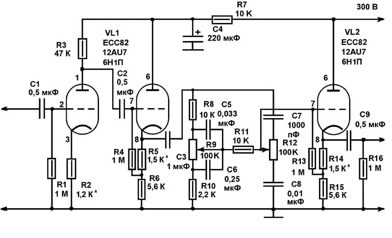 Предварительный усилитель на 6н2п схема Ответы Mail.ru: Вопрос по ламповому предусилителю.