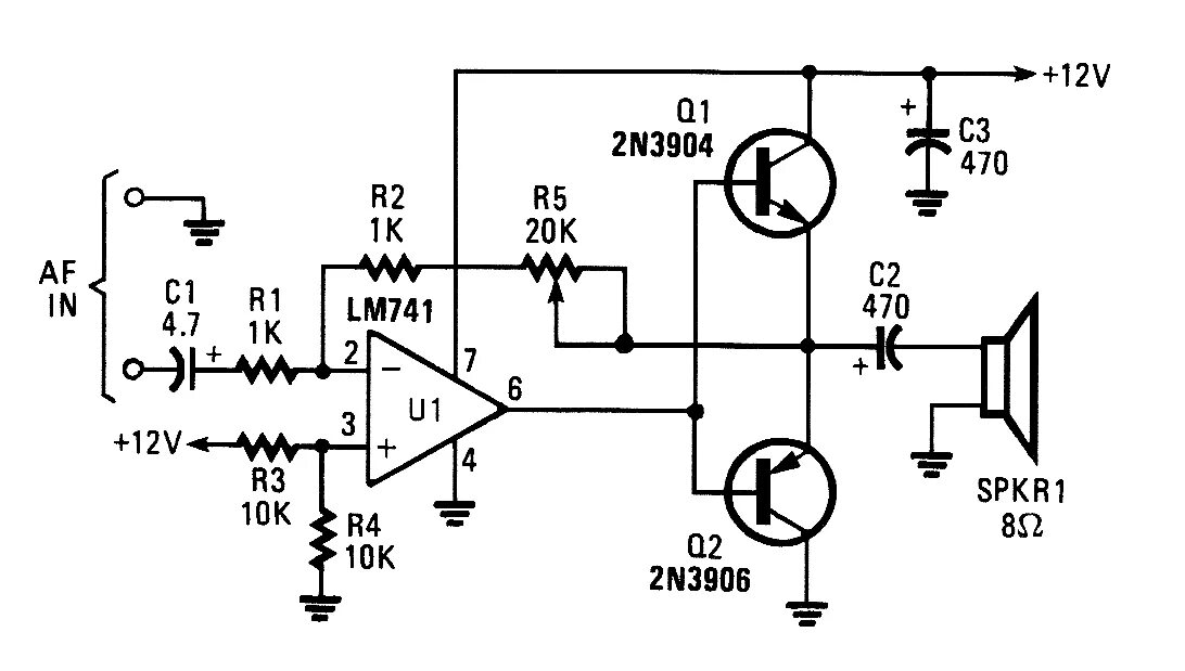 Предварительный усилитель на lm741 схема AUDIO_POWER_AMPLIFIER - Amplifier_Circuit - Circuit Diagram - SeekIC.com