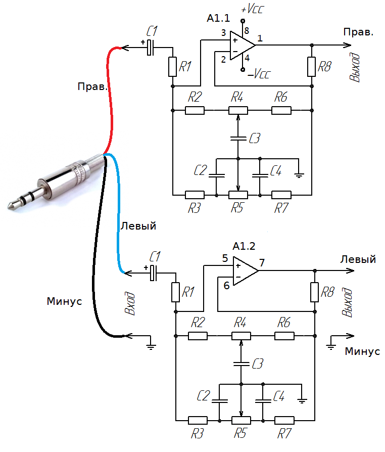 Предварительный усилитель своими руками схема Темброблок на TL072CP