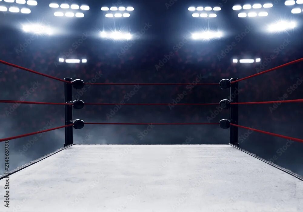 Премиум бокс в лайф арена фото Professional boxing ring Фотографія Stock Adobe Stock