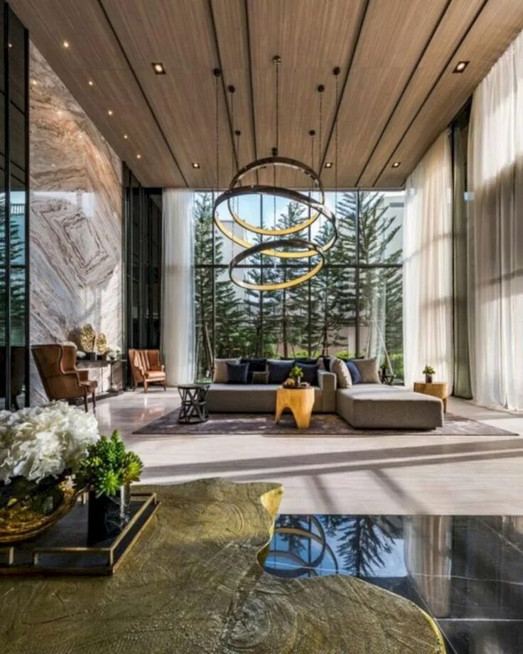 Премиум дизайн интерьера Aluminum Lobby: Futuristic Interior of An Aesthetic Property with 'Materials Mat