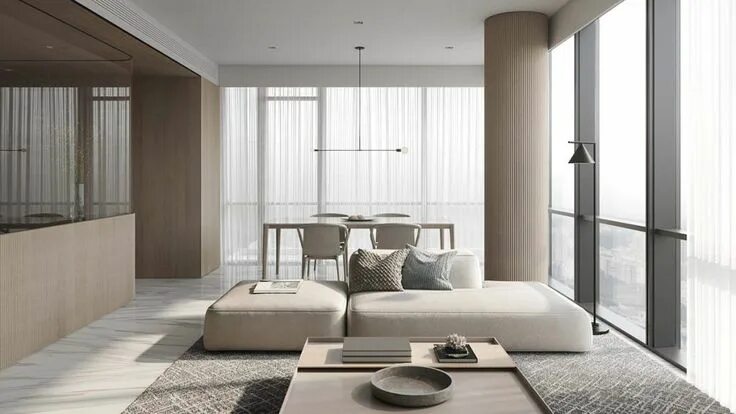 Премиум дизайн интерьера Neutral, Modern-Minimalist Interior Design: 4 Examples That Masterfully Show Us 