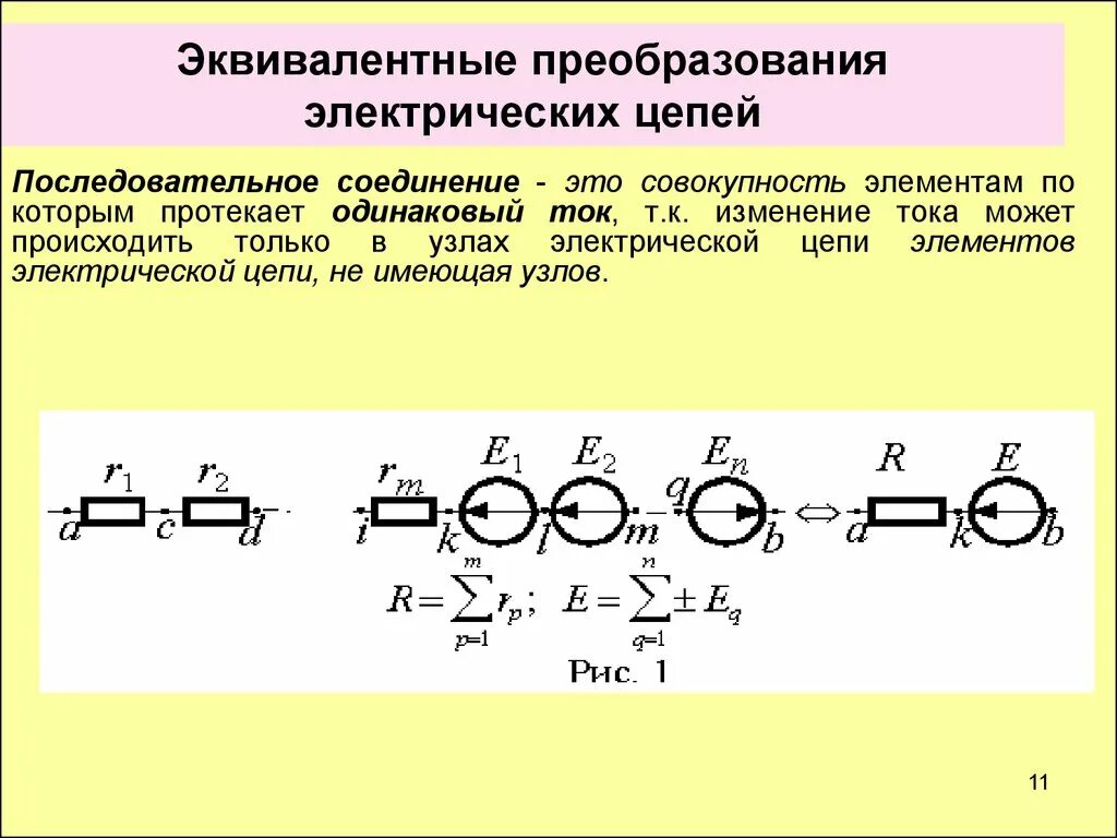 Преобразование схем электрических цепей Классификация электрических цепей - презентация онлайн