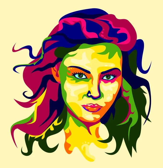 Преобразовать фото в поп арт онлайн Draw awesom wpap vector pop art portrait by Lenochka0245 Fiverr