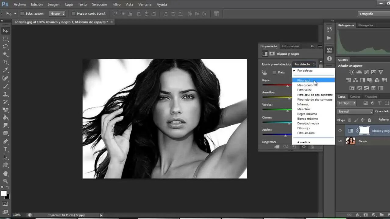 Преобразовать цветное фото в черно белое онлайн Photoshop cambiar imagen color a blanco y negro - YouTube