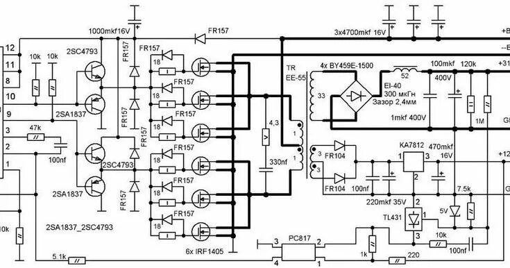 Преобразователь 220в своими руками схема ШИМ TL494 трансформатор с 12 на 220 преобразователь напряжения 12-220 схема прос