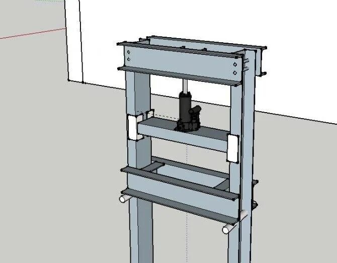Пресс своими руками чертеж схема Гидравлический пресс своими руками из домкрата: чертежи, размеры