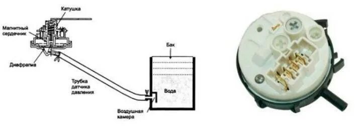 Прессостат стиральной машины схема подключения Прессостат стиральной машины: что такое, как проверить, замена