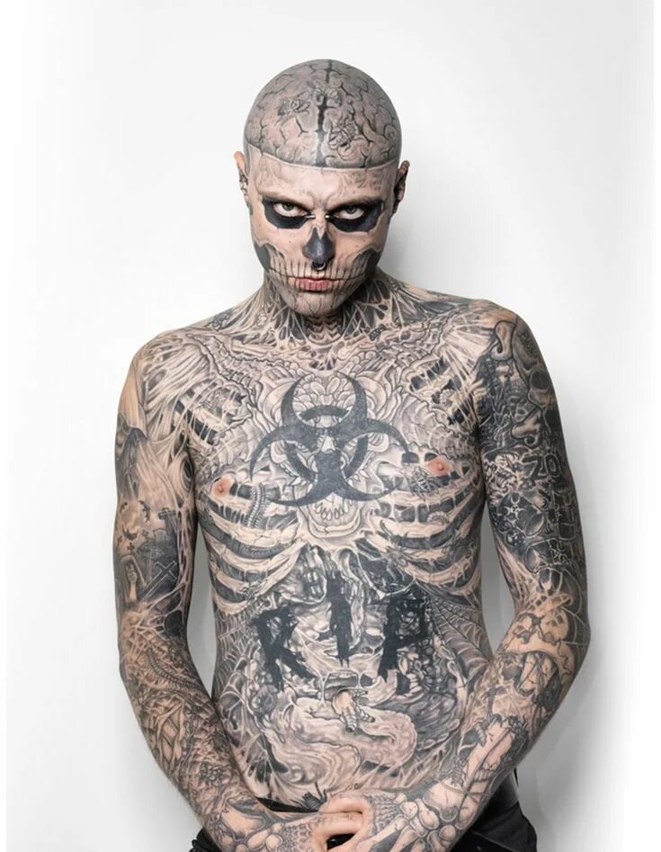 Превратить фото в тату Rick Genest, aka Zombie Boy Rick genest, Zombie tattoos, Boy tattoos