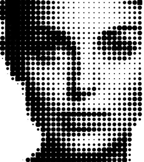 Превратить фото в точки чтобы скопировать half tone technique Halftone art, Halftone dots, Halftone