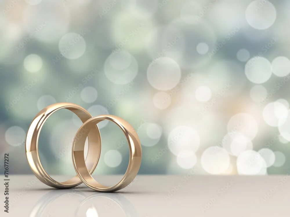 Презентации свадьба фото A pair of gold wedding rings with bokeh background Stock Illustration Adobe Stoc