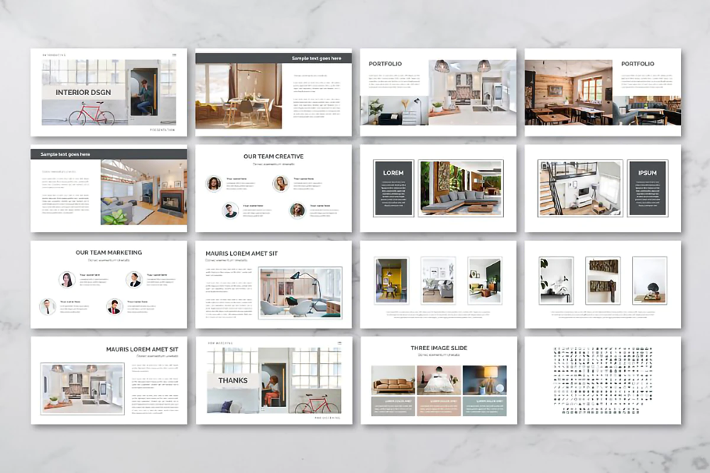 Презентация дизайн интерьера Free Interior Design Presentation Template Interior design template, Interior de