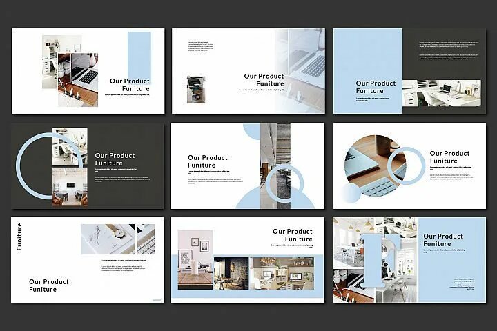 Презентация дизайн интерьера Funiture Keynote Template (114106) Resume Templates Design Bundles Keynote templ