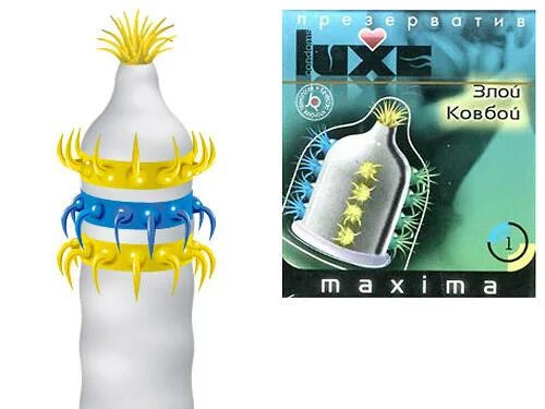 Презервативы с кольцами фото LUXE 1шт. "ЗЛОЙ КОВБОЙ" MAXIMA Эксклюзивный Презерватив +18 презервативы. Декора