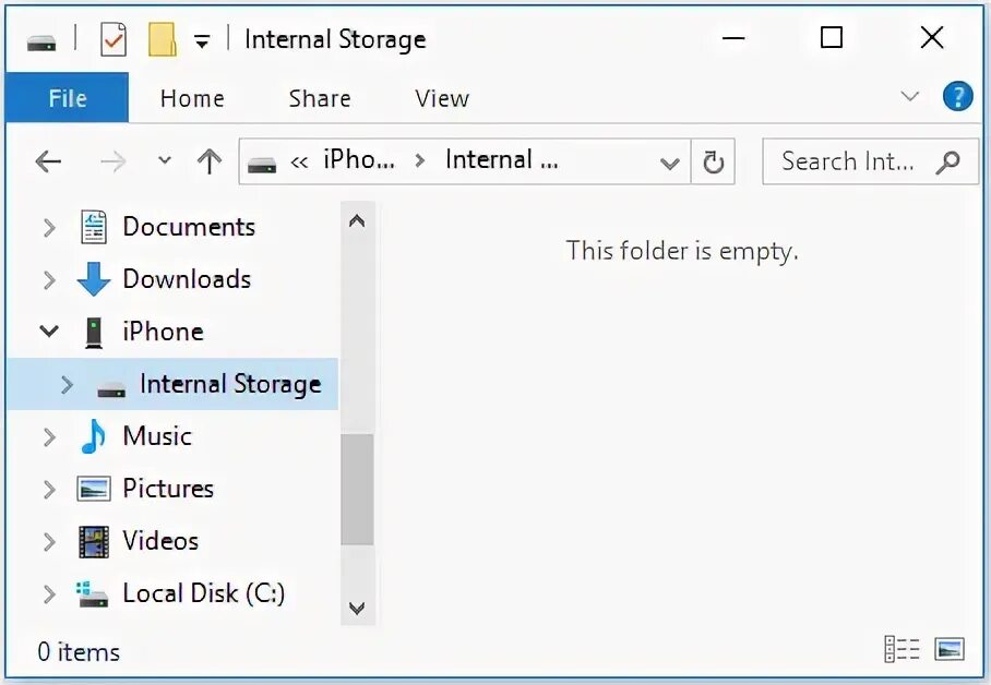 При подключении айфона к компьютеру папка пуста 7 Tips to Fix iPhone Windows 10/11 Internal Storage Empty