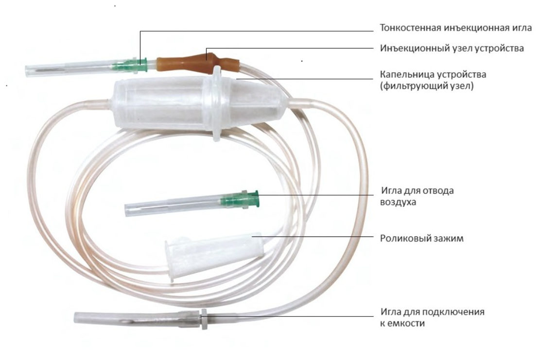 При подключении инфузионной системы к пвк необходимо Система трансфузионная для переливания крови с иглой, воздушным клапаном и фильт